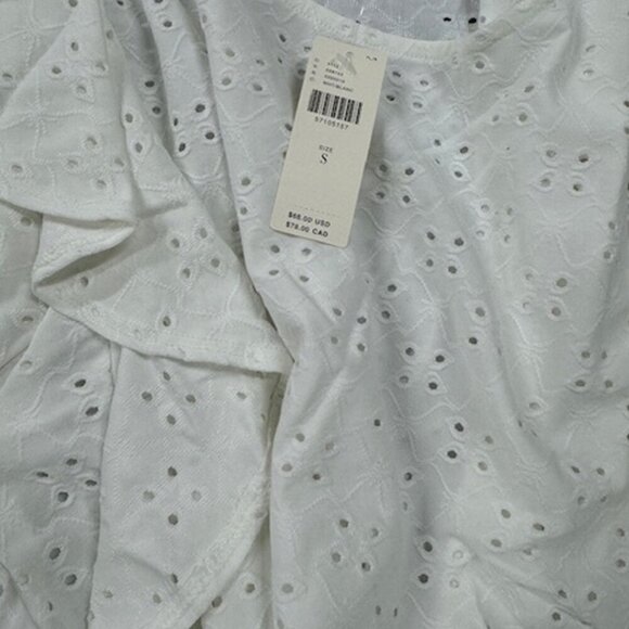 NWT Anthropologie Raisa Eyelet Ruffled Top by ISLA MAUDE - Picture 6 of 6